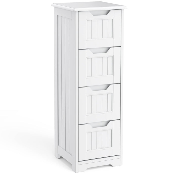 Gizoon 33'' Bathroom Storage Cabinet Freestanding With Drawers Floor Organizer Cabinet For Hallway Living Room And Bathroom, White (LOCAL PICKUP ONLY)