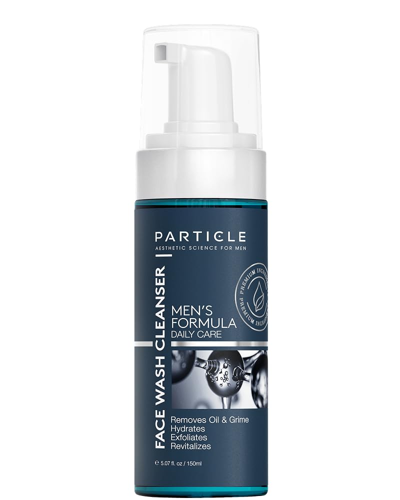 Particle Mens Face Wash - Anti Aging Face Cleanser For Men (5.07 Oz) - Daily Moisturizing Face Wash For Men - Revitalizes, Hydrates & Soothes, All Skin Types & All Ages
