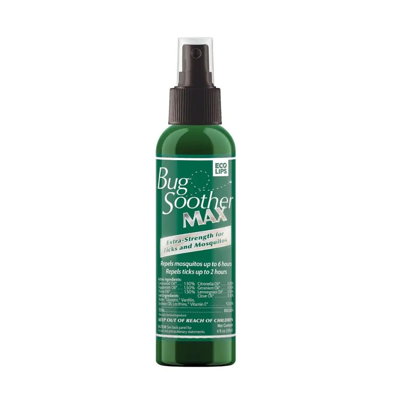 Bug Soother Max - Extra Strength Natural Gnat, Tick, And Mosquito Repellent, 4 Fl Oz Bug Spray Deterrent - DEET-Free - Safe For Adults & The Environment - Made In USA