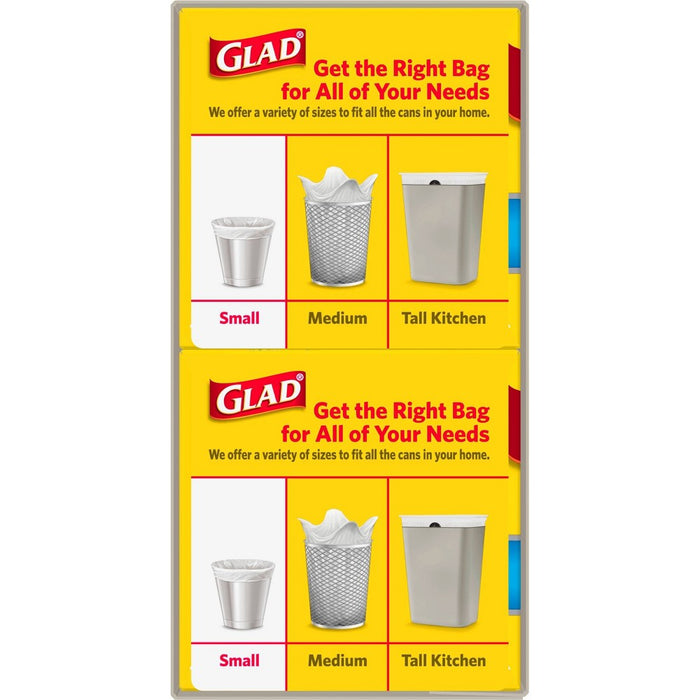 Glad Small Trash Bags + OdorShield White Trash Bags - 4 Gallon - 52ct