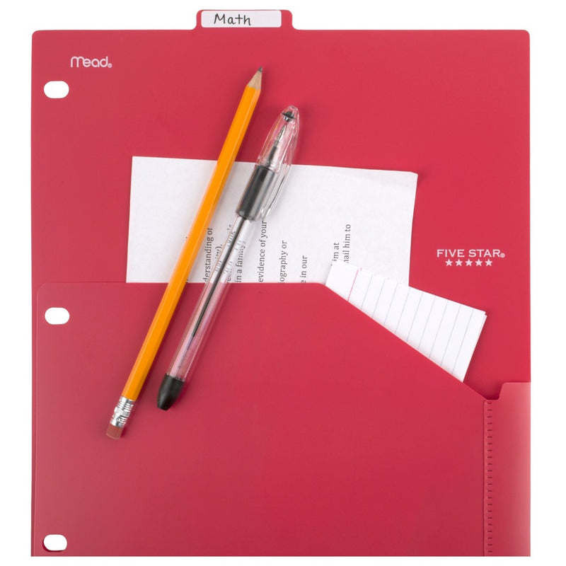 Five Star 8-Tab Binder Dividers with Pocket Multicolor