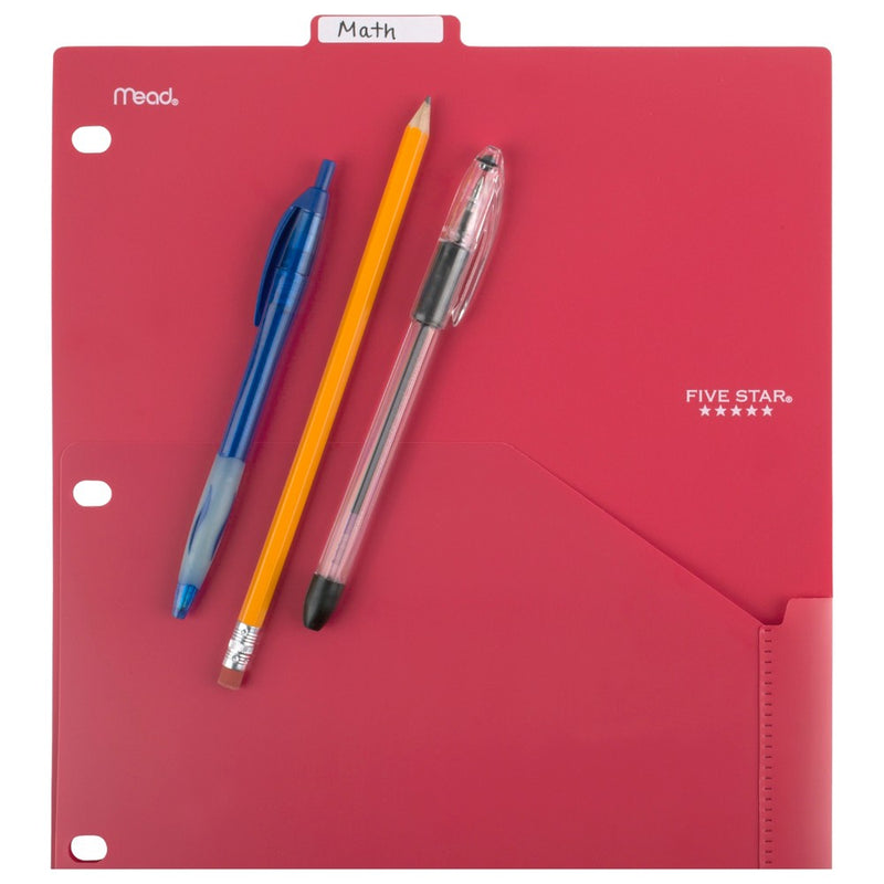 Five Star 8-Tab Binder Dividers with Pocket Multicolor