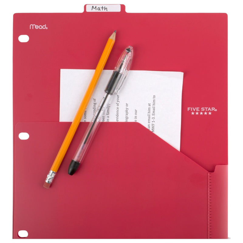 Five Star 8-Tab Binder Dividers with Pocket Multicolor