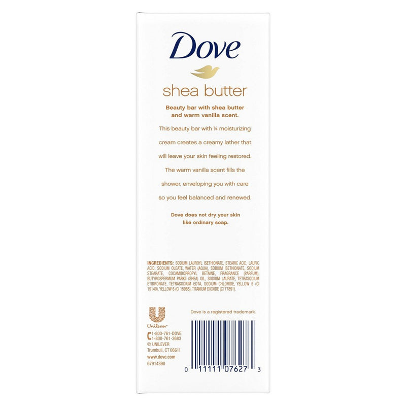Dove Purely Pampering Shea Butter with Warm Vanilla Beauty Bar Soap - 3.75oz/8ct