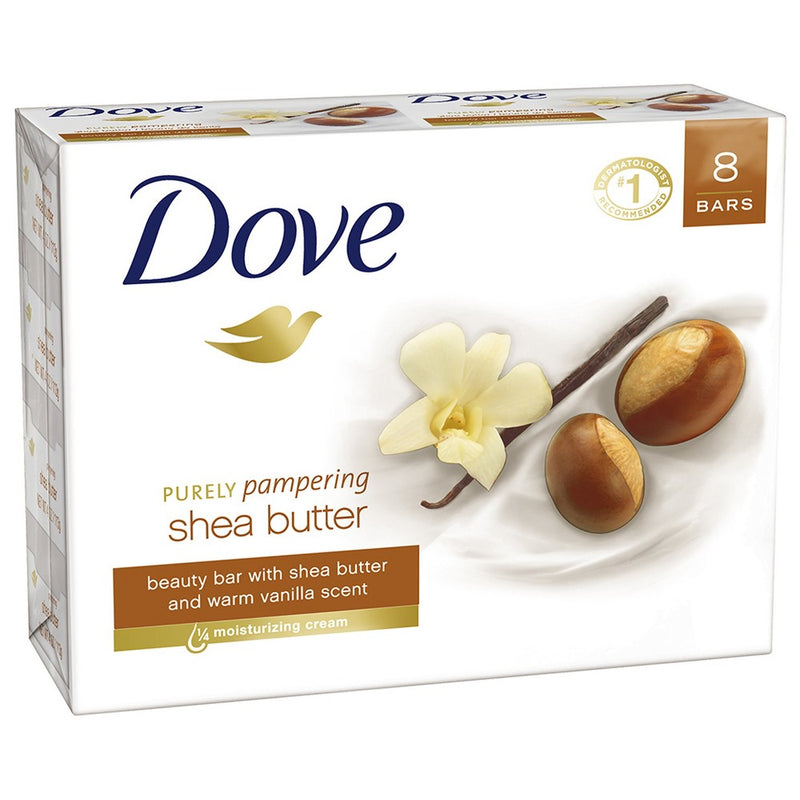 Dove Purely Pampering Shea Butter with Warm Vanilla Beauty Bar Soap - 3.75oz/8ct