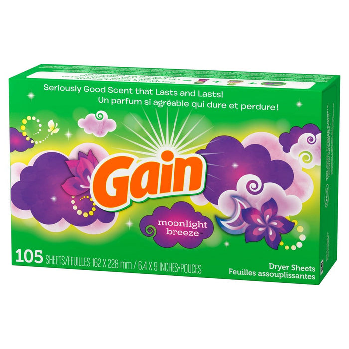 Gain Moonlight Breeze Dryer Sheets - 105ct