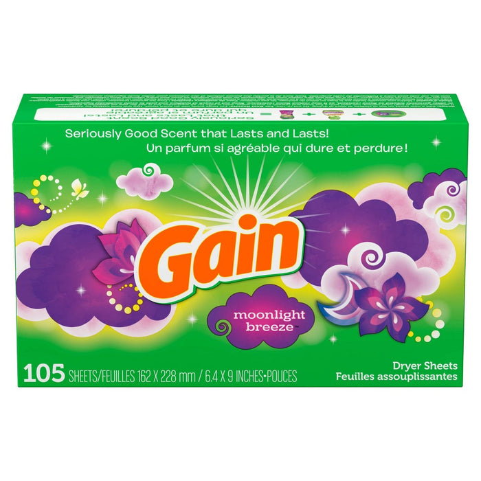 Gain Moonlight Breeze Dryer Sheets - 105ct