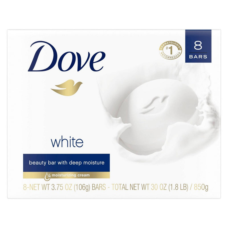 Dove White Moisturizing Beauty Bar Soap - 3.75oz/8ct