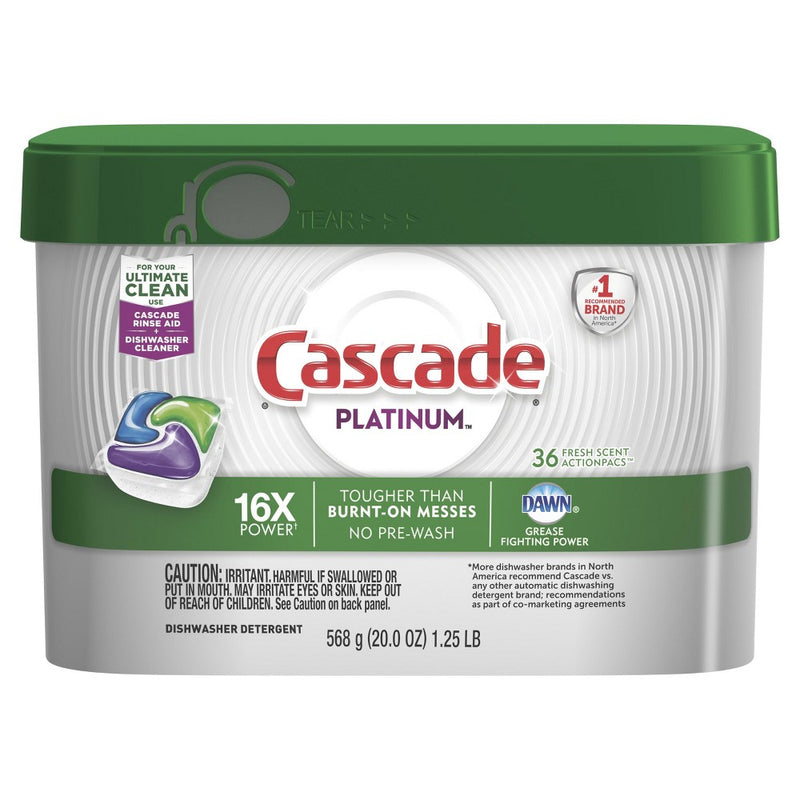 Cascade Platinum ActionPacs Dishwasher Detergent - Fresh Scent