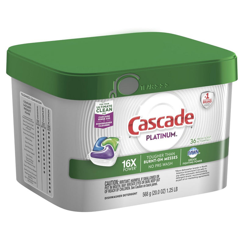 Cascade Platinum ActionPacs Dishwasher Detergent - Fresh Scent