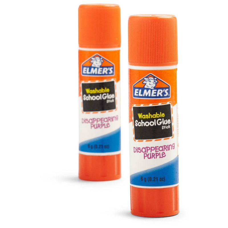 Elmer's 2ct Washable Glue Sticks Disappearing Purple