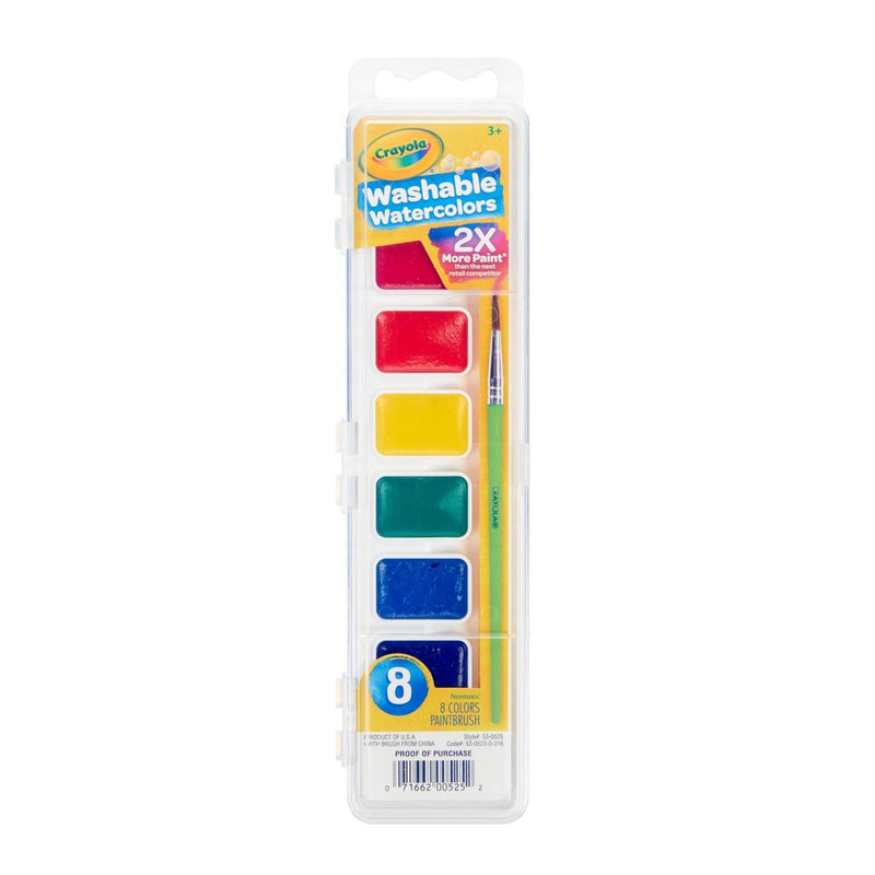 Crayola 8ct Watercolor Paints with Brush