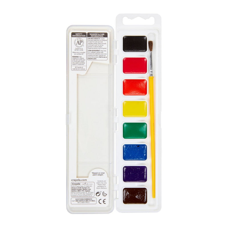Crayola 8ct Watercolor Paints with Brush