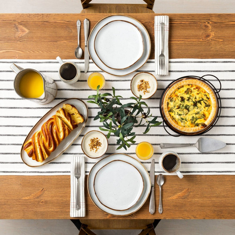 4pk Stoneware Reactive Glaze Salad Plate Sour Cream - Hearth & Hand& with Magnolia