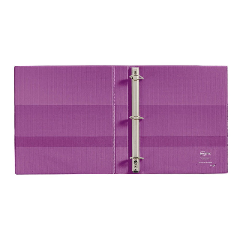 Avery 1" Heavy Duty Ring Binder with Clear Cover, 8.5" x 11" - Orchid