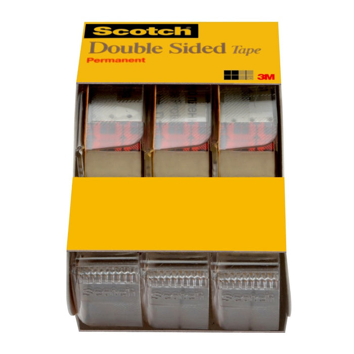 Scotch 3pk Double Sided Tape 1/2" x 250"