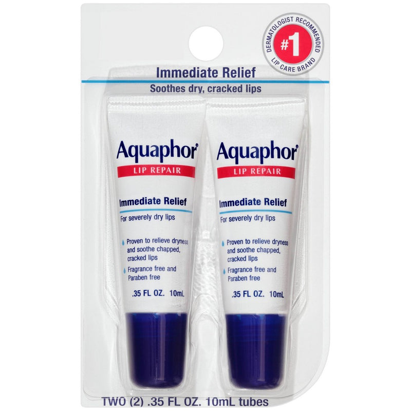 Aquaphor Immediate Relief Lip Repair Balm - 2ct/ 0.70 fl oz
