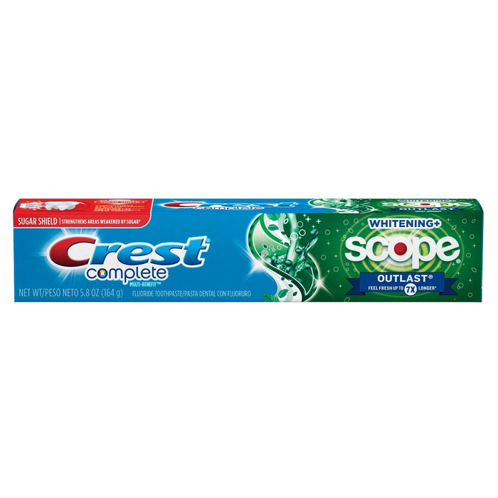 Crest + Scope Outlast Complete Whitening Toothpaste Mint - 5.4oz