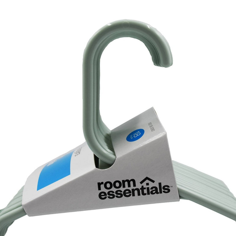 18pk Plastic Hangers Mint - Room Essentials&