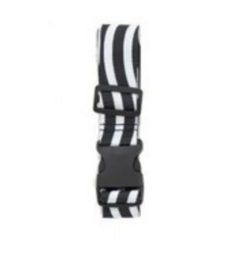 Path Travel Adjustable Luggage Strap Black And White Striped