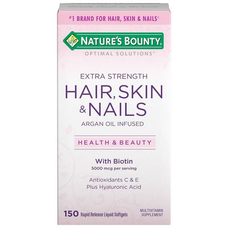 Optimal Solutions Extra Strength Hair, Skin and Nails Dietary Supplement Softgels - 150ct