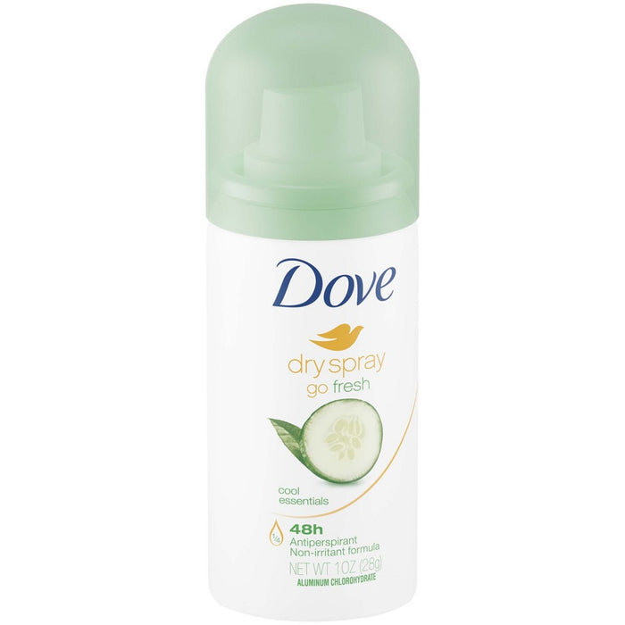 Dove go Fresh Cool Essentials 48-Hour Antiperspirant & Deodorant Dry Spray - Trial Size - 1oz