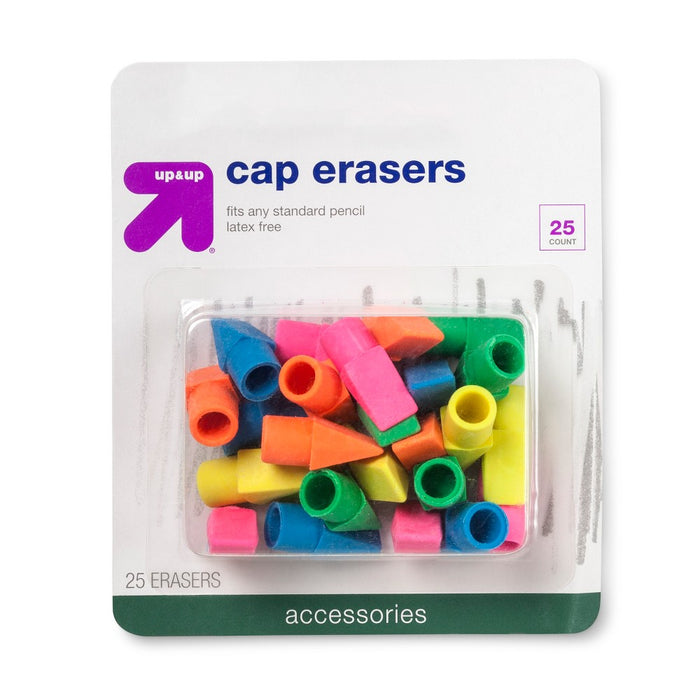 Cap Erasers 25ct - Up&Up&