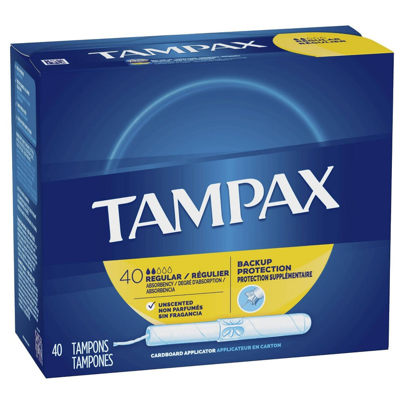 Tampax Tampons - Regular Absorbency - Cardboard - 40ct