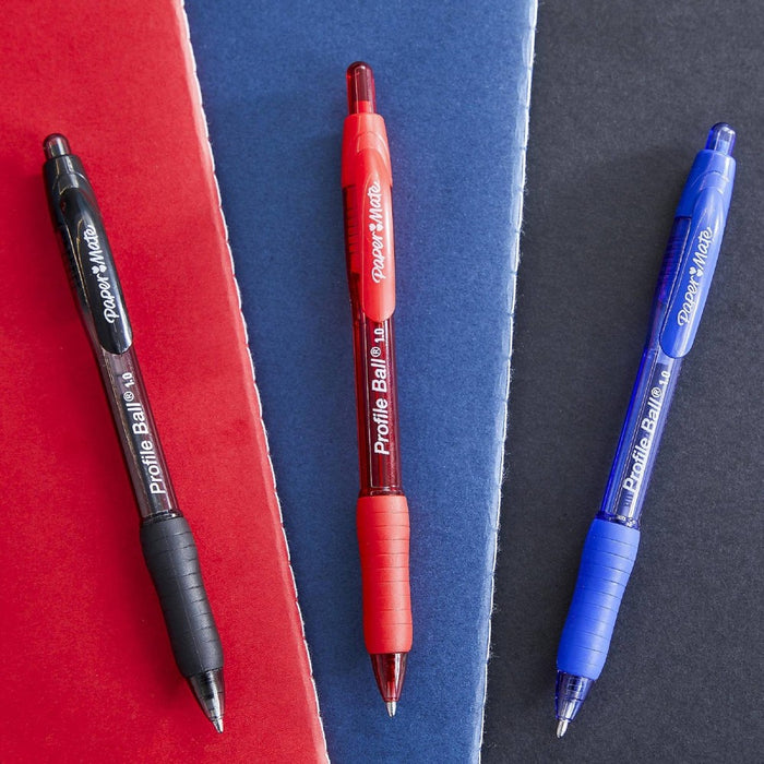 4pk Ballpoint Pens Profile 1.0mm Black - PaperMate