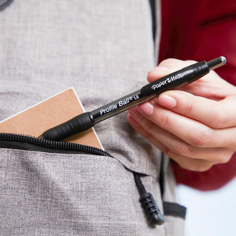 4pk Ballpoint Pens Profile 1.0mm Black - PaperMate