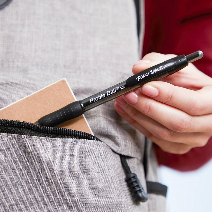 4pk Ballpoint Pens Profile 1.0mm Black - PaperMate