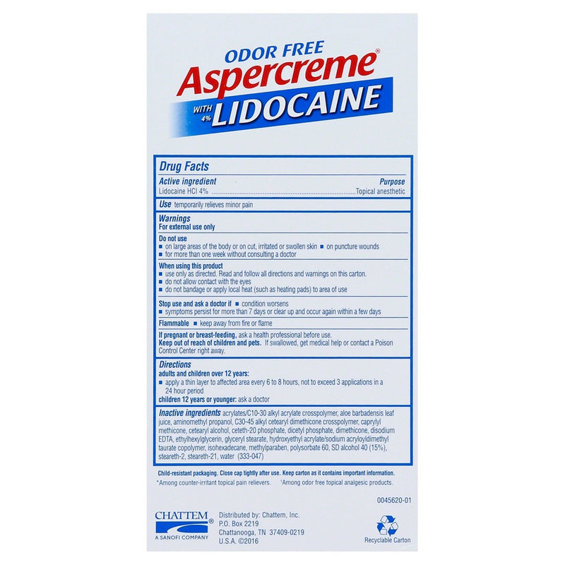 Aspercreme Lidocaine with No Mess Applicator - 2.5oz. EXP: 03/2026