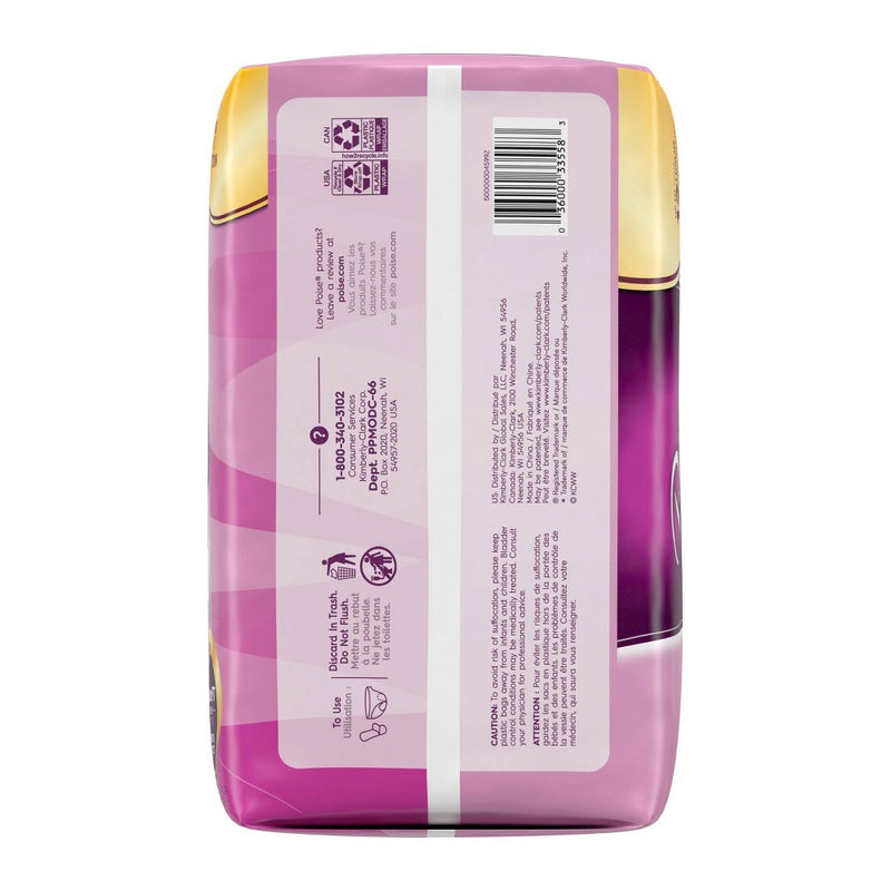 Poise Incontinence Pads - Moderate Absorbency - Regular - 66ct