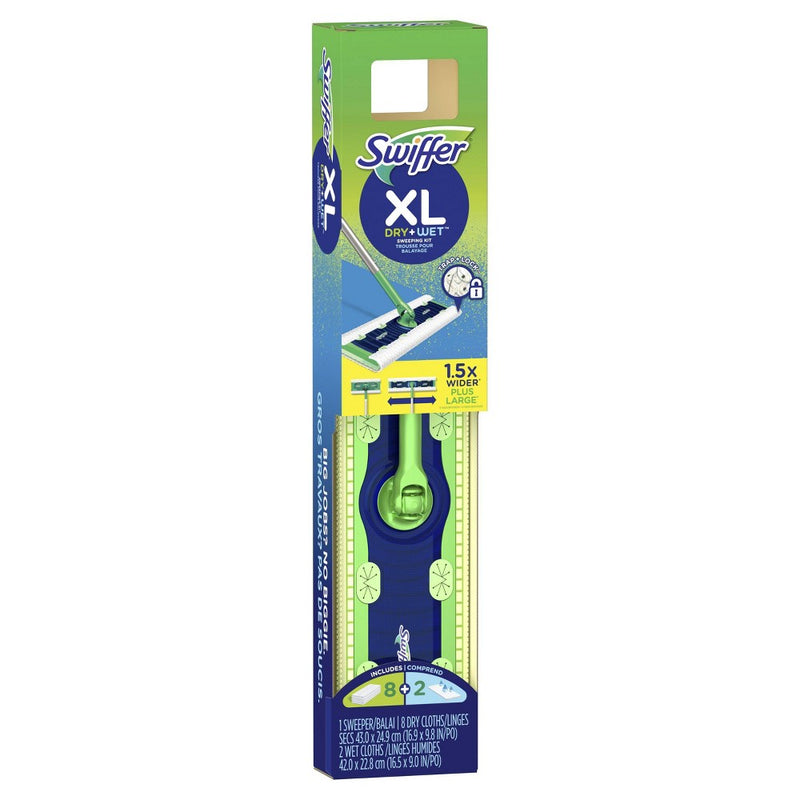 Swiffer Sweeper Dry + Wet XL Sweeping Kit (1 Sweeper, 8 Dry Cloths, 2 Wet Cloths) (LOCAL PICKUP ONLY)