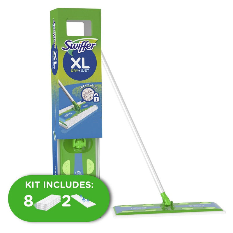 Swiffer Sweeper Dry + Wet XL Sweeping Kit (1 Sweeper, 8 Dry Cloths, 2 Wet Cloths) (LOCAL PICKUP ONLY)