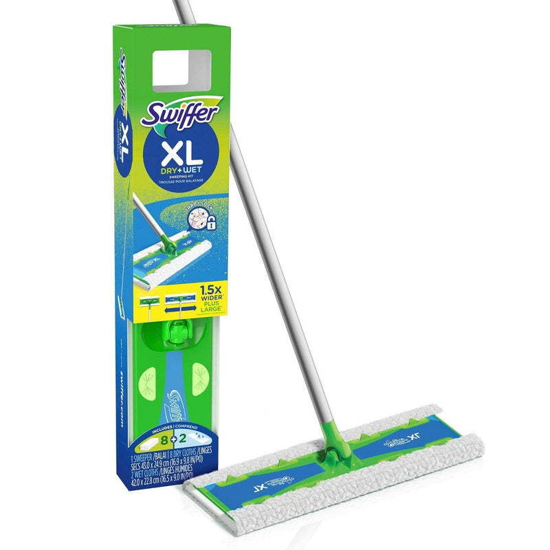Swiffer Sweeper Dry + Wet XL Sweeping Kit (1 Sweeper, 8 Dry Cloths, 2 Wet Cloths) (LOCAL PICKUP ONLY)