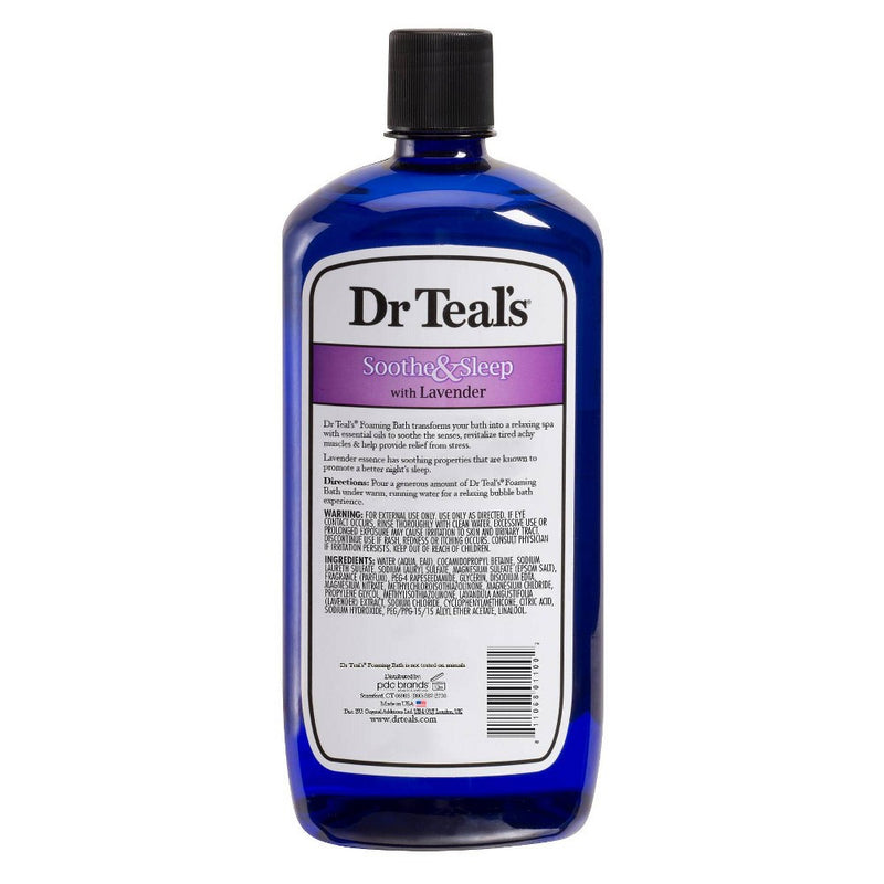 Dr Teal's Pure Epsom Salt Soothe & Sleep Lavender Foaming Bath - 34 fl oz