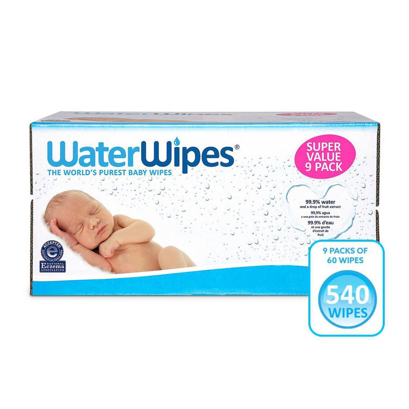 WaterWipes Unscented Baby Wipes Super Value Box - 9pk/540ct Total