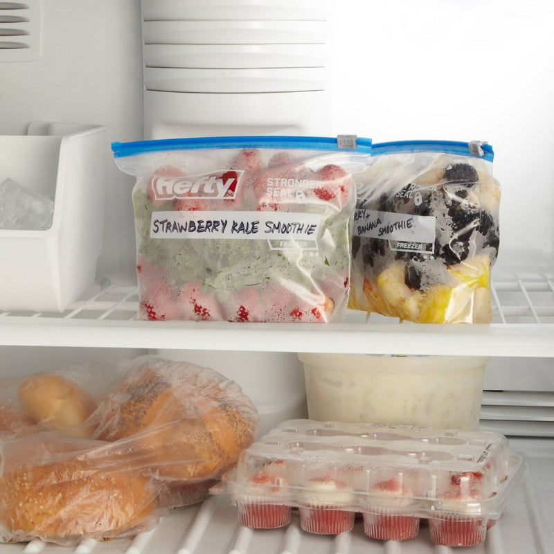 Hefty Quart Freezer Storage Slider Bags - 35ct