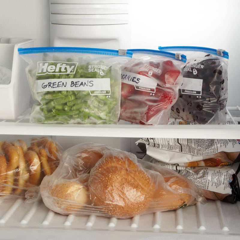 Hefty Quart Freezer Storage Slider Bags - 35ct