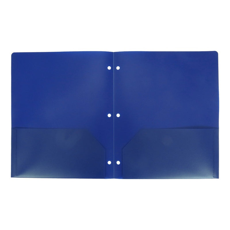 2 Pocket Plastic Folder Blue - Up&Up&
