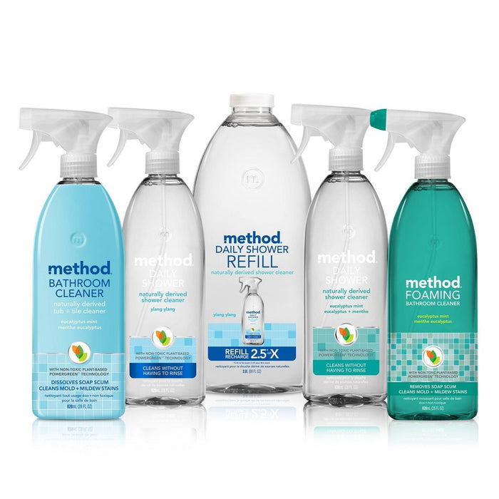 Method Cleaning Products Foaming Bathroom Cleaner Eucalyptus Mint Spray Bottle 28 fl oz