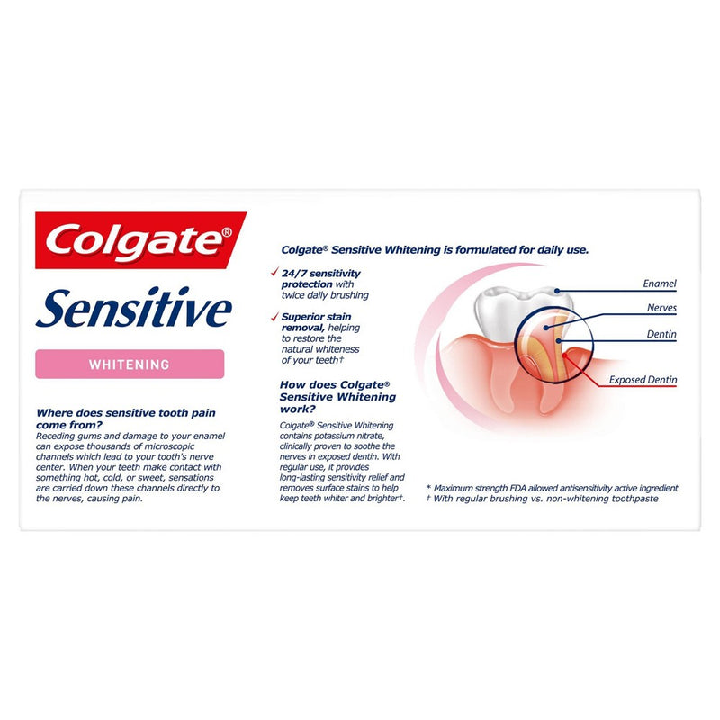 Colgate Sensitive Toothpaste Maximum Strength with Whitening - Fresh Mint Gel - 6oz