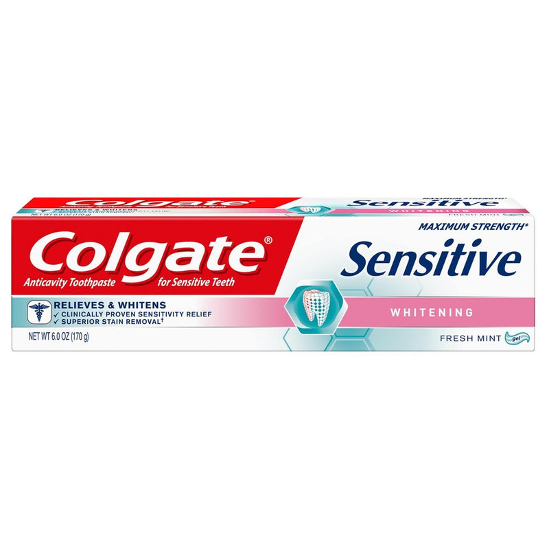 Colgate Sensitive Toothpaste Maximum Strength with Whitening - Fresh Mint Gel - 6oz
