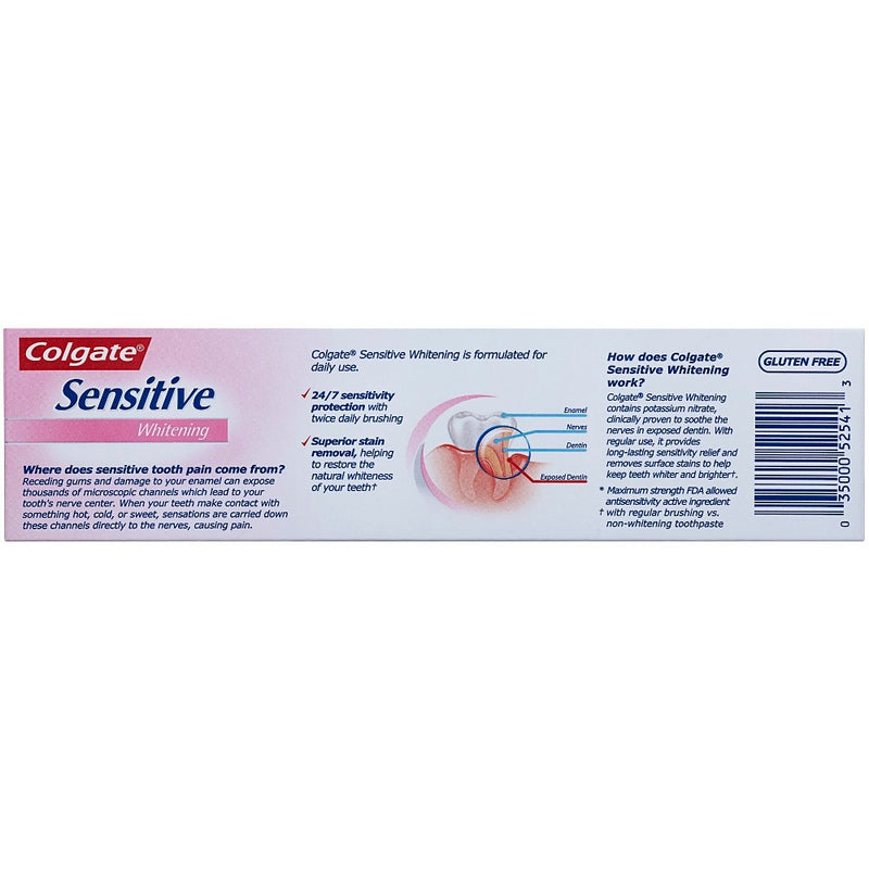 Colgate Sensitive Toothpaste Maximum Strength with Whitening - Fresh Mint Gel - 6oz