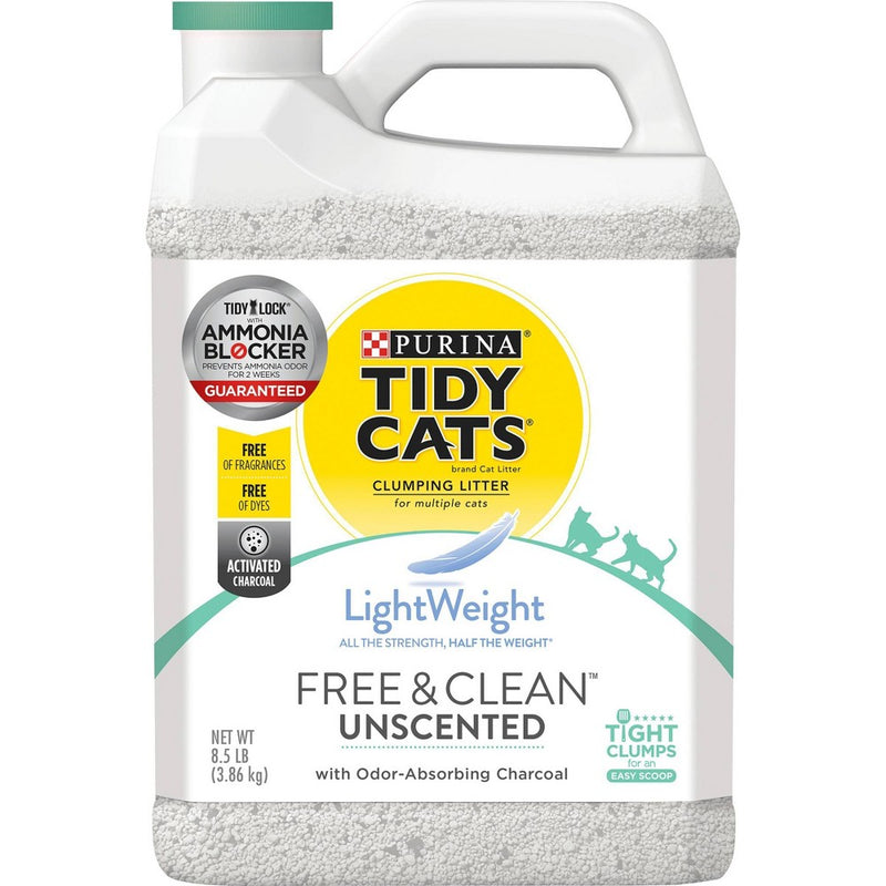 Tidy Cats Free & Clean Unscented Lightweight Cat Litter - 8.5lbs