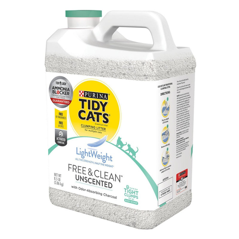 Tidy Cats Free & Clean Unscented Lightweight Cat Litter - 8.5lbs
