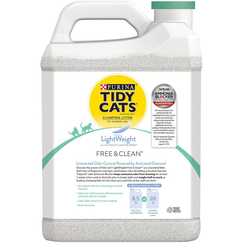 Tidy Cats Free & Clean Unscented Lightweight Cat Litter - 8.5lbs
