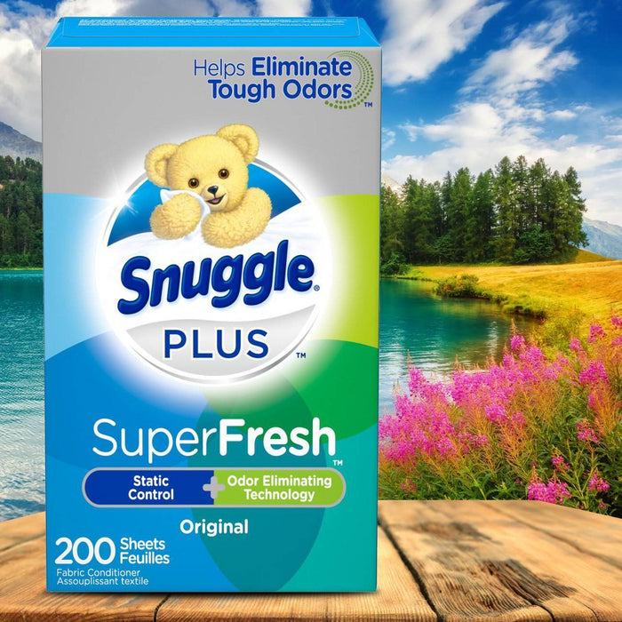 Snuggle Plus SuperFresh Original Fabric Softener Dryer Sheets - 200ct