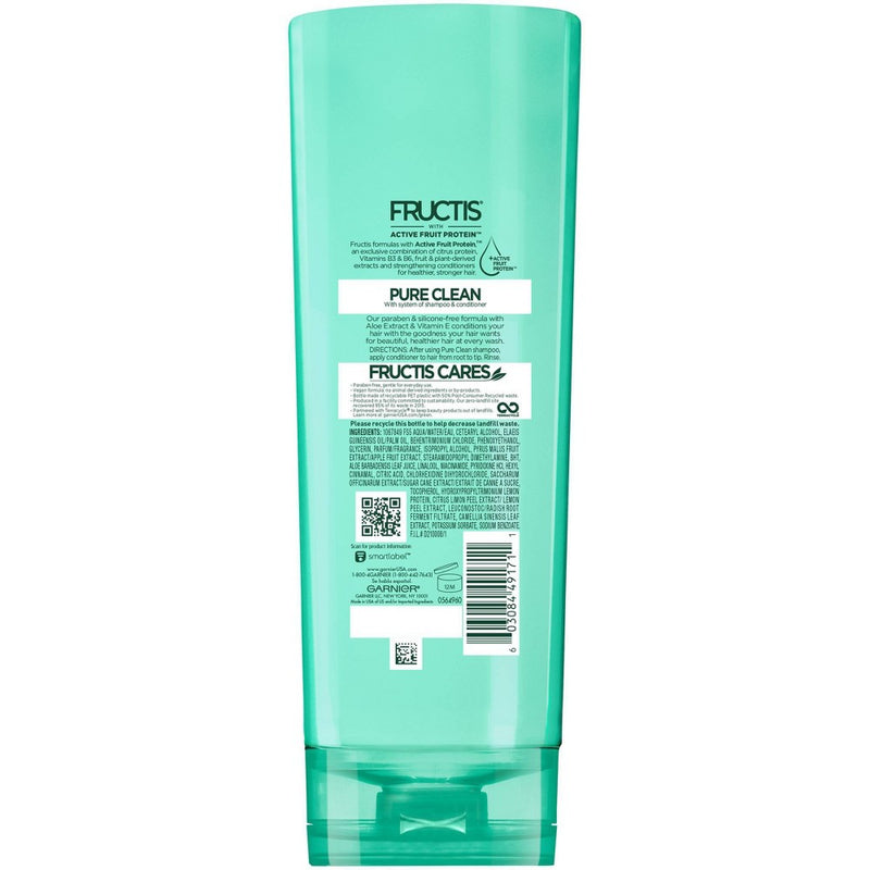 Garnier Fructis with Active Fruit Protein Pure Clean Fortifying Conditioner with Aloe Extract - 12 fl oz